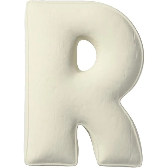 Kussen letter r Yellow Tipi Posh Velvet