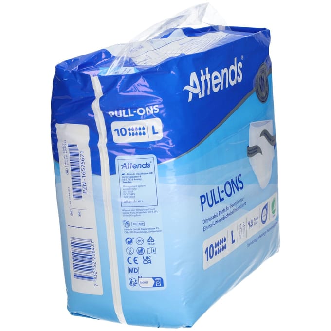 Attends® Slip Pull-Ons 10 Large 14 Luiers