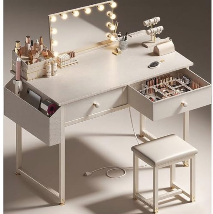 Moderne make-up kaptafel set zonder spiegel voor meisjes