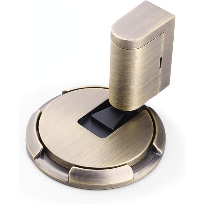 Butée de porte robuste Butée de porte Support de porte réglable Autocollant anti-perforation Quincaillerie de porte de meuble bronze