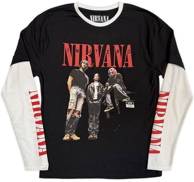 Nirvana - In Utero Band Photo Longsleeve shirt - XL - Zwart/Wit