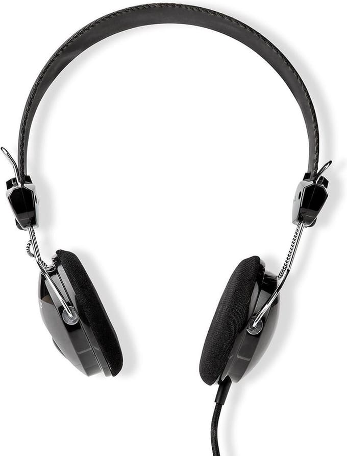 Nedis Bedrade On-ear Koptelefoon - 3,5 mm - Kabellengte: 1.10 m - Zwart