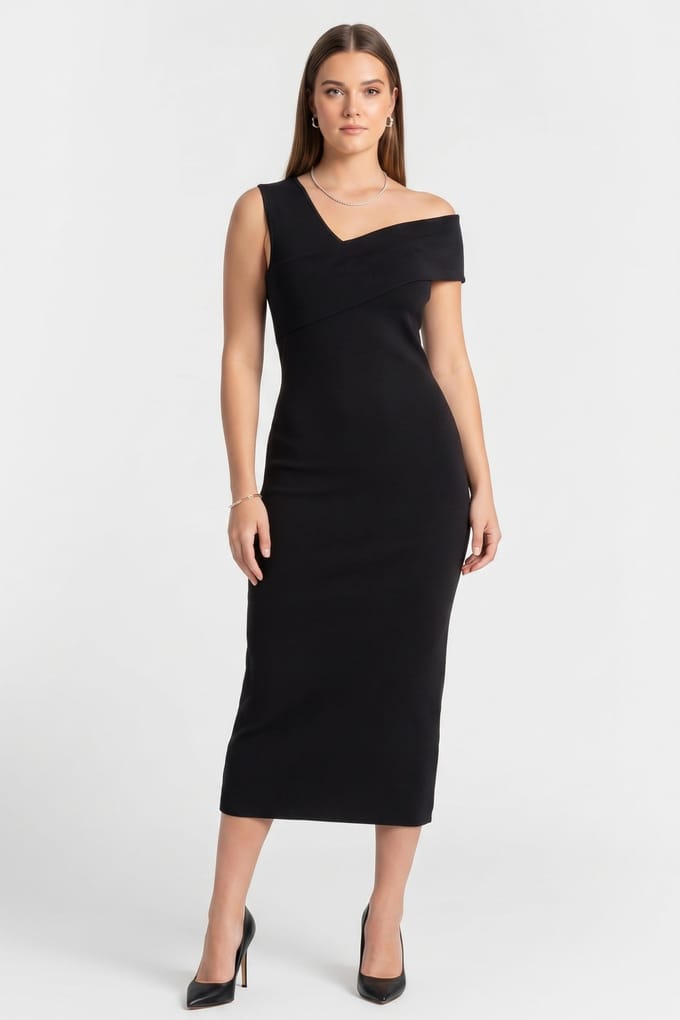& Other Stories St Aifa Dress Black Maat: XS | Midi Jurken Outlet | Dames | Zwart