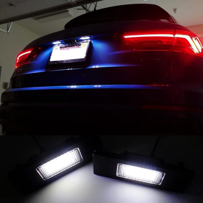 2x Witte Kentekenplaatverlichting LED voor Diverse Modellen