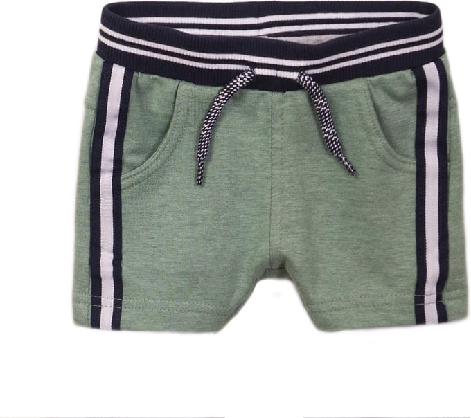 Dirkje - Jogging korte broek jongens - Sage Melange - Maat 62