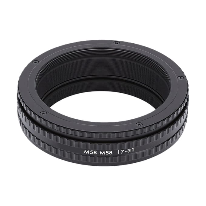Focusing Helicoid Adapter M58 17 31mm Verstelbare Focusing Helicoid Buis Macro Verlengbuis Adapter Converter Connector black
