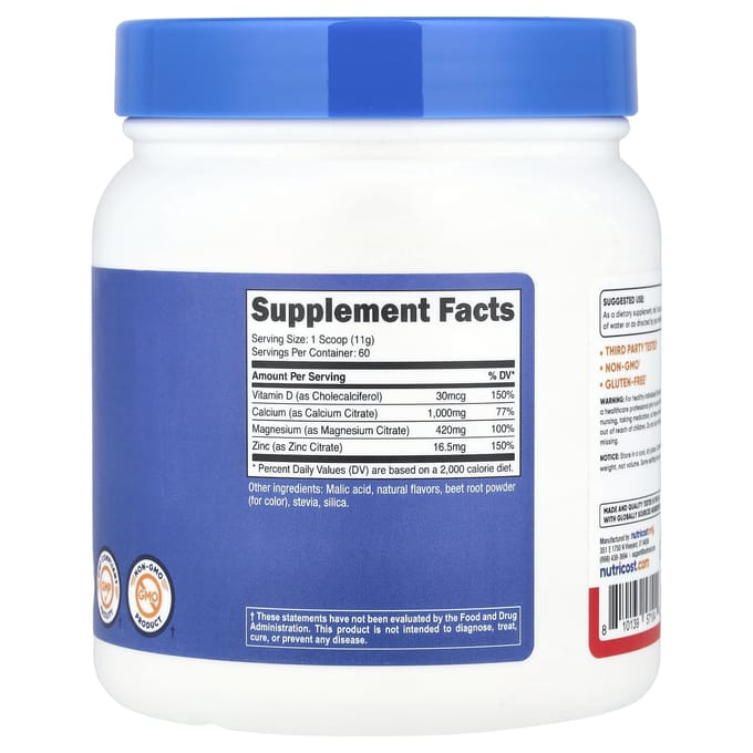 Nutricost, with Calcium Magnesium and Zinc, Vitamin D3, 24.4 oz (684 g)
