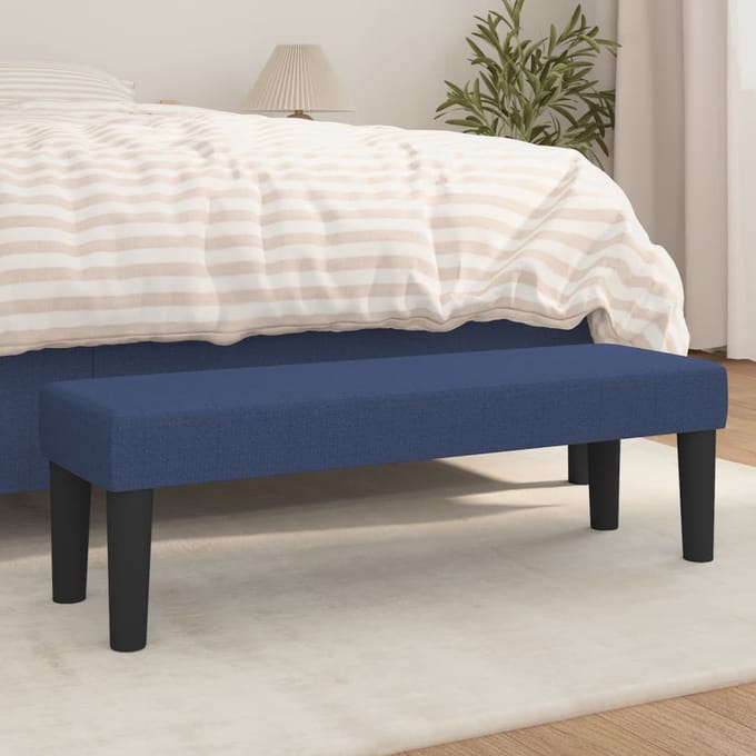 Vidaxl Bank, Blauw, 100X30X30 Cm, Bekleed met Stof