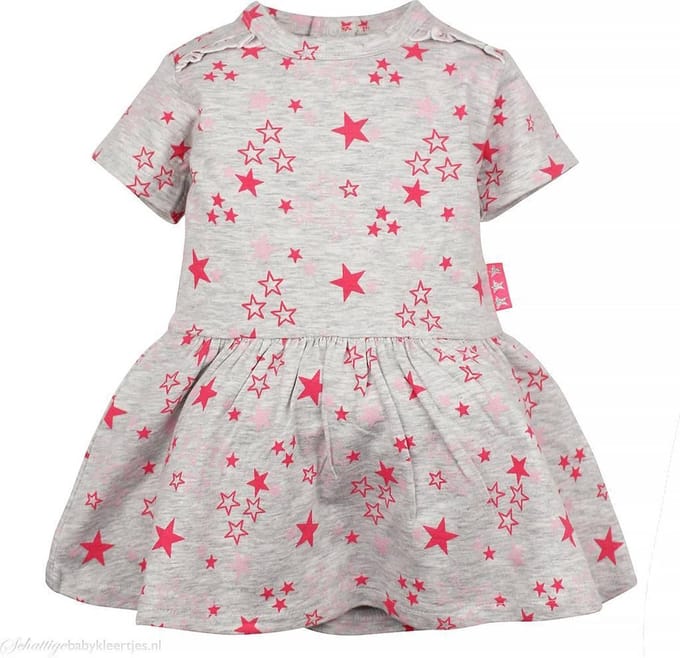 One size - jurkje So soft stars grey melee maat 68