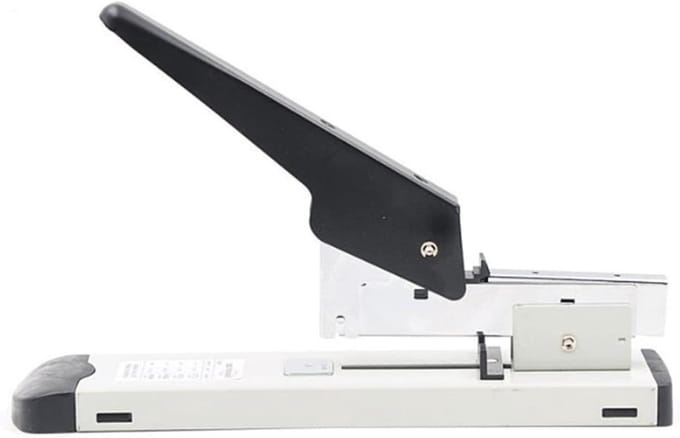 Zware Nietmachine - Robuuste Nietmachine - Papier Verwerken - 100 Vel Capaciteit - 28 cm - Zilver