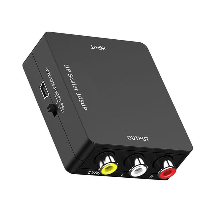 HD Multimedia Interface naar AV Converter 1080P Plug and Play RCA Geluid Video Adapter voor PS5 Set Top zwart