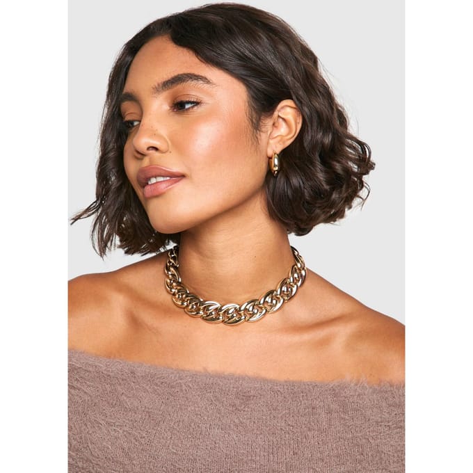 boohoo Dames Chunky Ketting | Goud