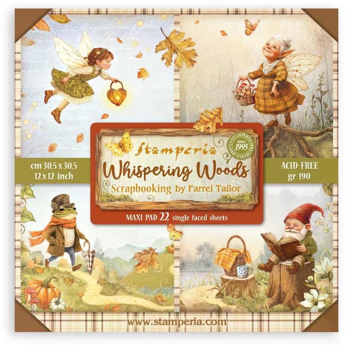 Stamperia - Whispering Woods 12x12 Inch Maxi Paper Pack (Single Face) (SBBXLB29)