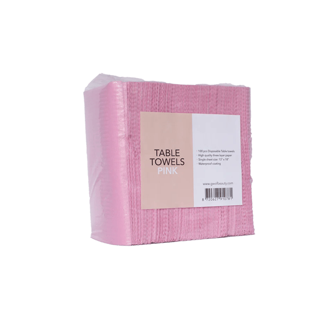 NailPerfect Table Towels Pink 100st