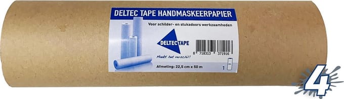 Deltec handmaskeerpapier - 50 meter x 22,5 cm.