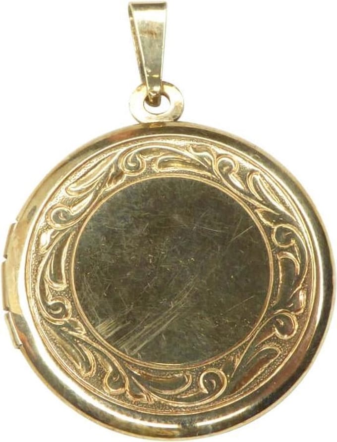 Geel gouden medaillon classic