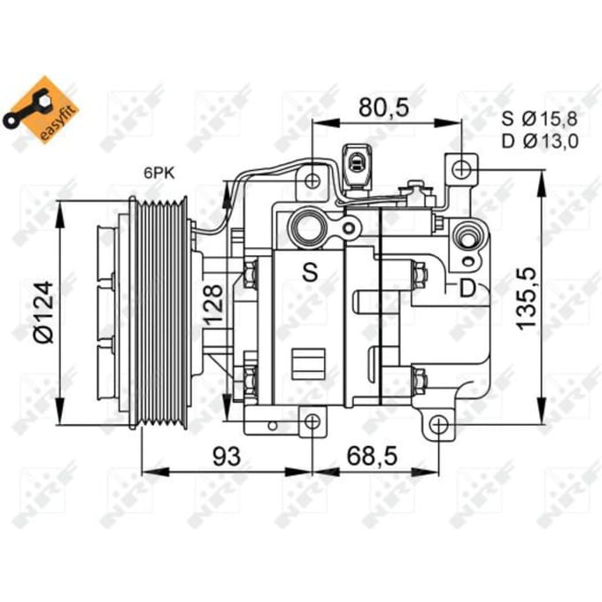 Compressor, airconditioning NRF 32408
