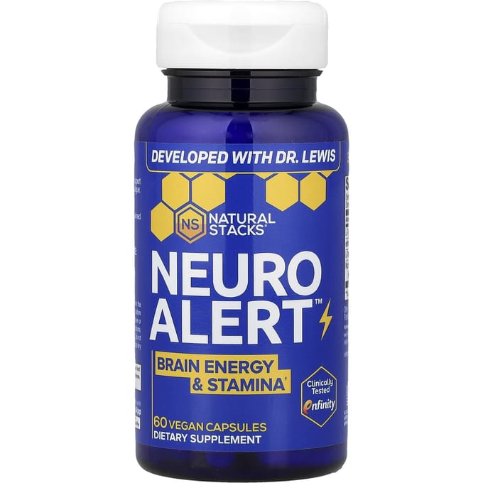 Natural Stacks, NeuroAlert™, 60 Vegan Capsules