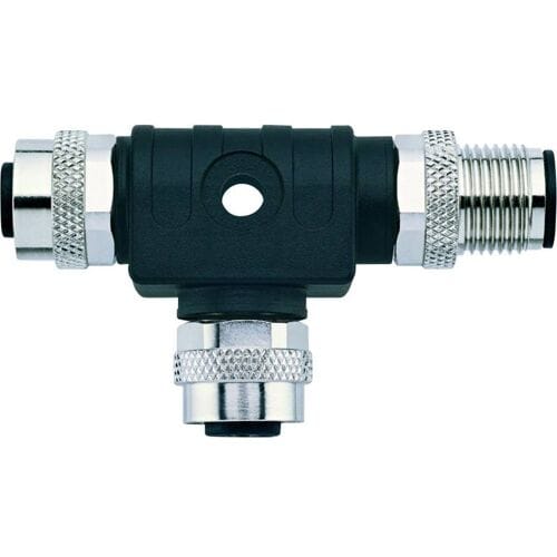 Escha 8009675 Sensor/actuator verdeler en adapter M12 Aantal polen (sensoren): 4 Adapter 1 stuk(s) Single