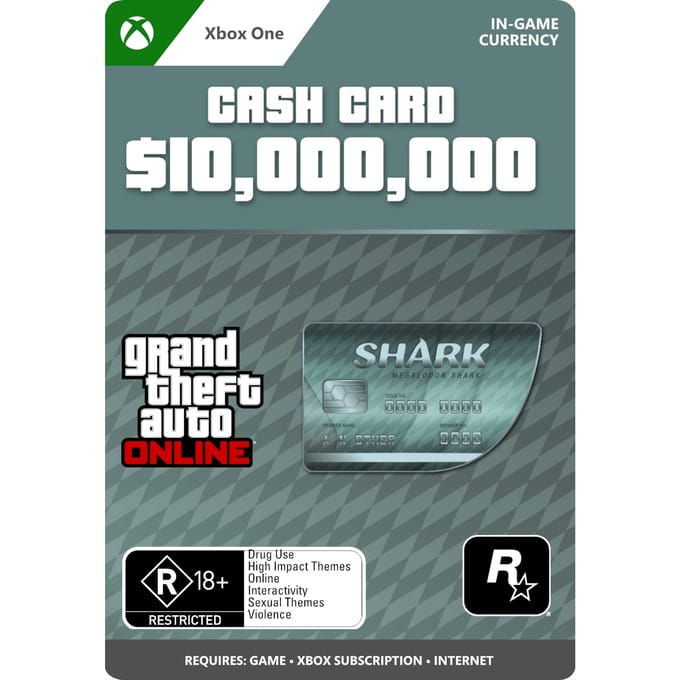 GTA V: Megalodon Shark Card 8.000.000 In-Game GTA Dollars Xbox One (Digitale Code) - Niet beschikbaar in Belgie