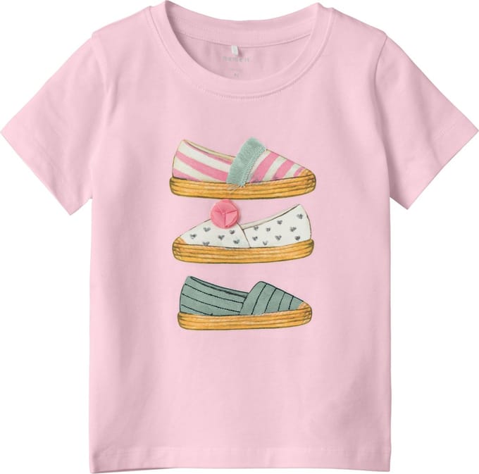 Name it t-shirt meisjes - roze - NMFfang - maat 86