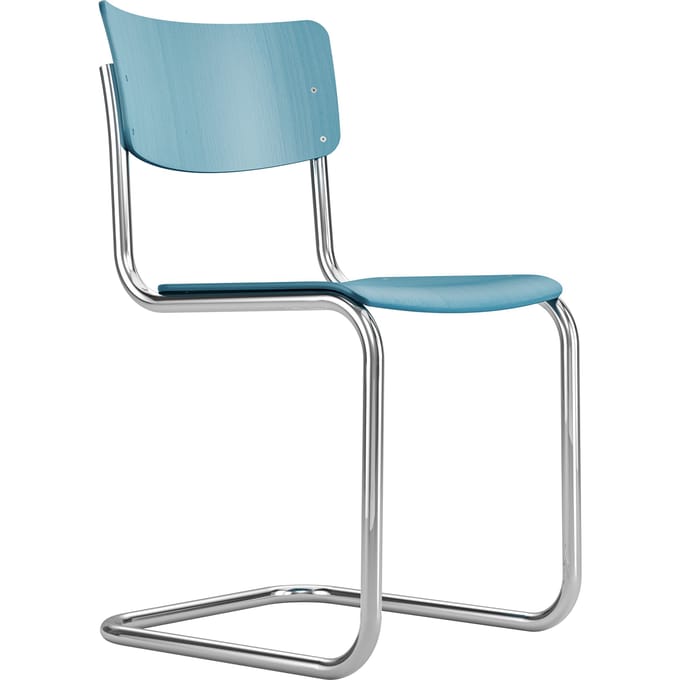 Thonet S 43 Stoel - Beuken hemelsblauw gebeitst (TP 250)