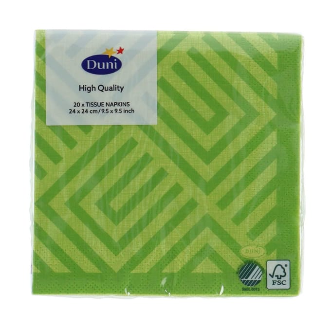Servetten Mosaic Kiwi 24x24 cm
