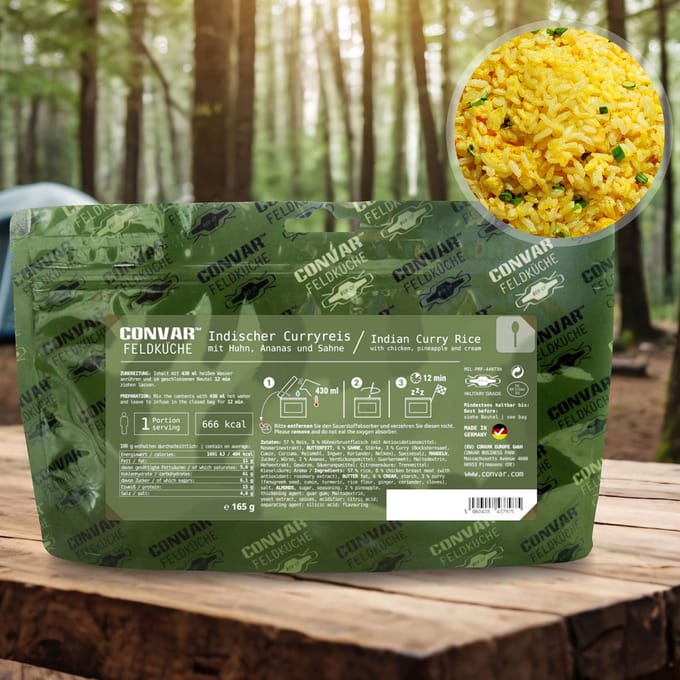 Convar Indische Curryrijst - MRE - Noodrantsoen