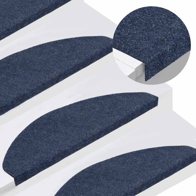 vidaXL - Trapmatten - zelfklevend - 30 - st - 65x22,5x3,5 - cm - blauw