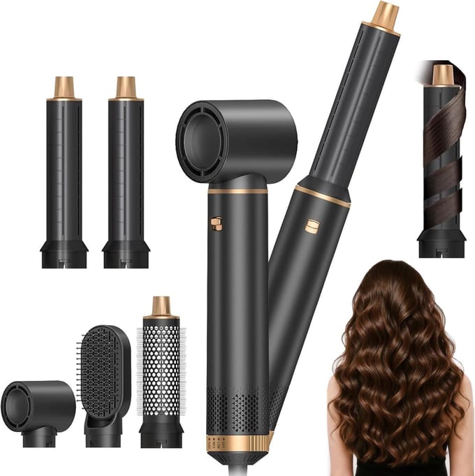 Luchtstyler Set - Haarstyling Tool - Dagelijkse Styling - 5-in-1 Functionaliteit - 1000 W - Zwart