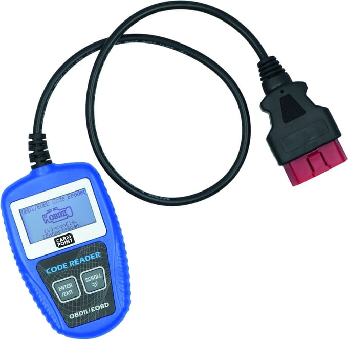 Carpoint OBD2 Scanner – Voor Auto’s vanaf 1996 – 2.2” LCD Display – Live Data & Foutcodes – Plug & Play