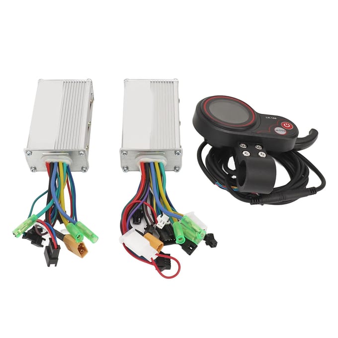 Borstelloze Motorcontroller 24V 36V 48V 500W 25A LH100 LCD-Display Dubbele Aandrijving Controller Kit voor black