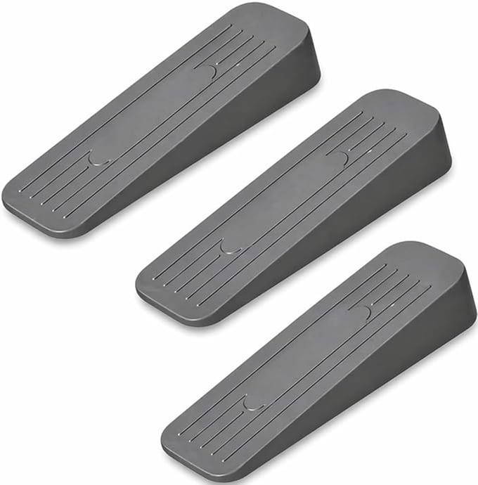 3 stuks antislip rubberen deurstopper - grijs