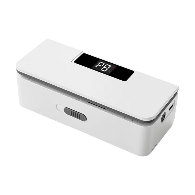 Mini Scelleur de Sac 1800mAh Rechargeable 8 Températures Réglables Affichage LED Scelleur de Sac Portable pour Snacks Blanc white