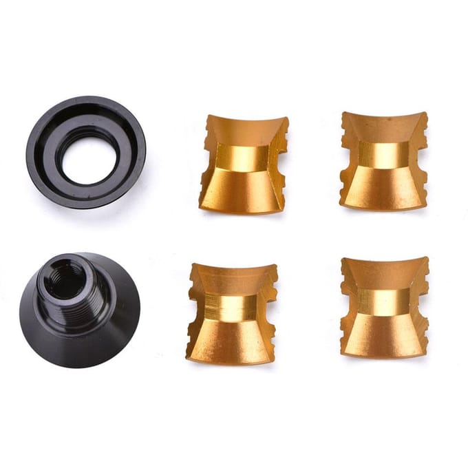 Bouchon d'expansion de jeu de direction de vélo en alliage d'aluminium pour fourche en carbone 28,6 mm(Or) brown