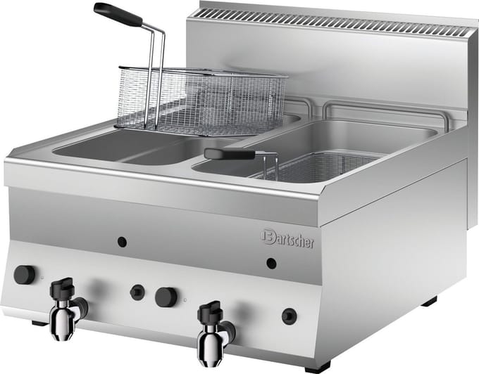 Gas Friteuse - 65cm Diep - 2x 8 Liter - TG - Bartscher 1152113 - Horeca