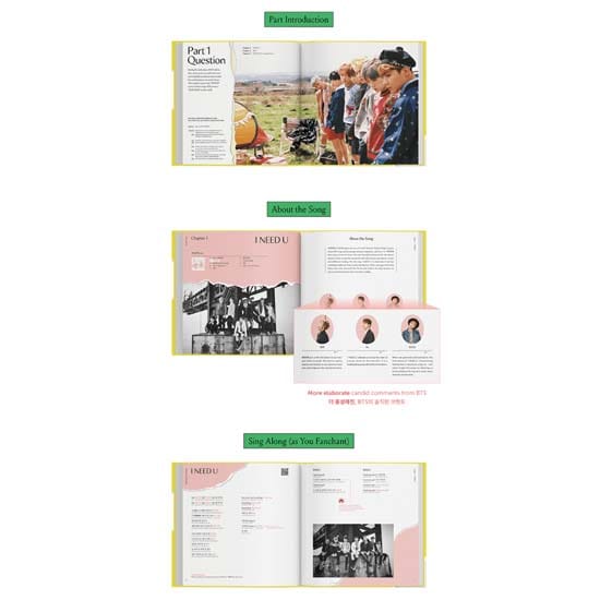 BTS-LYRICS BINNEN 2 1EA white