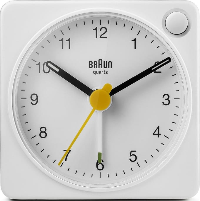 Braun BC02XW - Wekker - Analoog - Reis - Wit