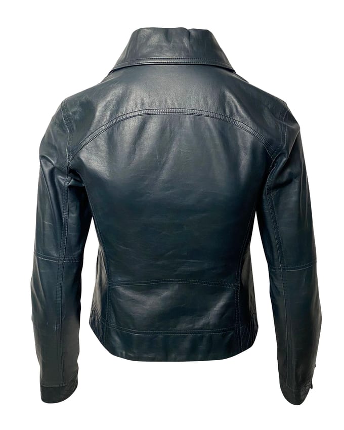Chanel Motorjack in Groene Lederen