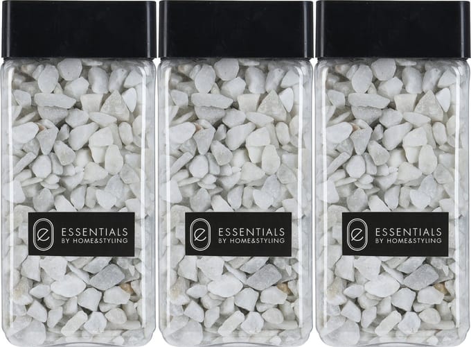 Decoratie steentjes/hobby steentjes - Wit - 1650 ml - 9/13 mm