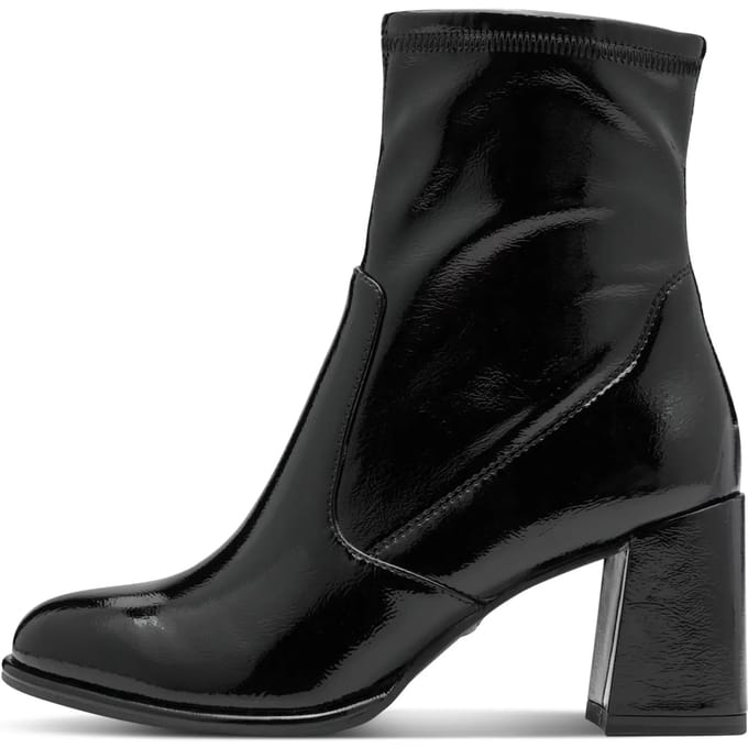 Glanzende enkellaarsjes voor dames Tamaris Essentials Blockabsatz