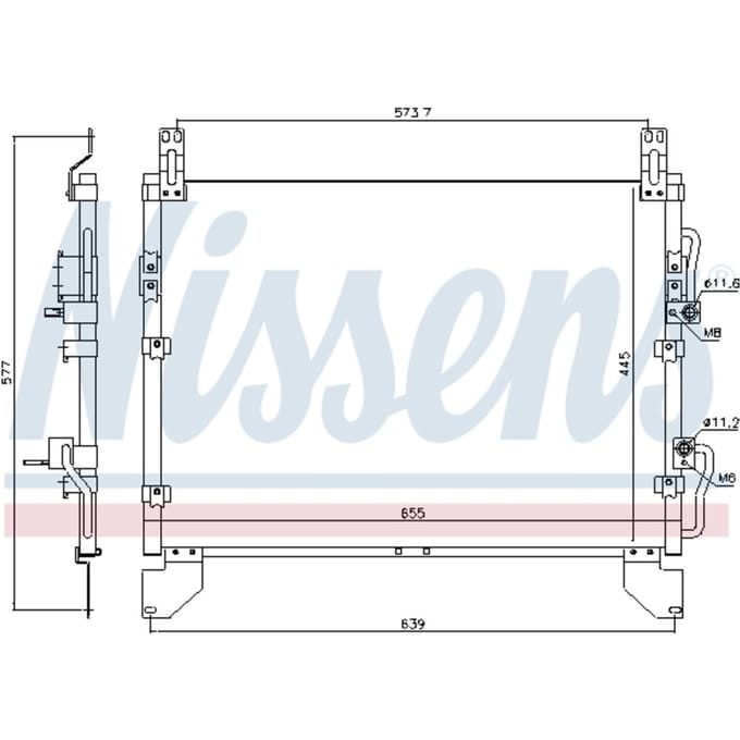 Condensator, airconditioning NISSENS 940805