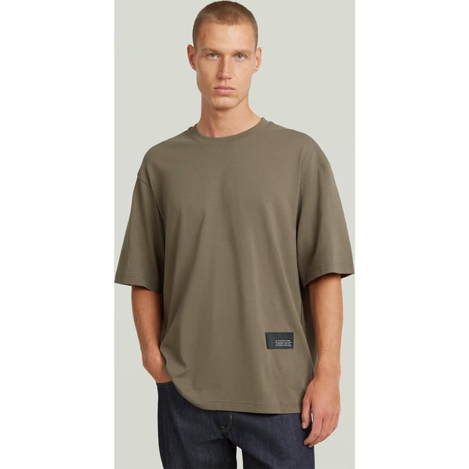 G-Star Badge Boxy R T Dark Brown Taglia: M | Magliette basic Outlet | Uomo | Marrone
