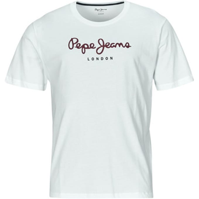 Cursive Logo Tee Short Sleeves - White T-Shirts