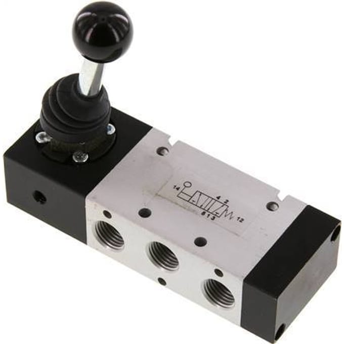 5/2 G1/4'' Handbediend Ventiel -0.95-10bar/-13.2-140psi