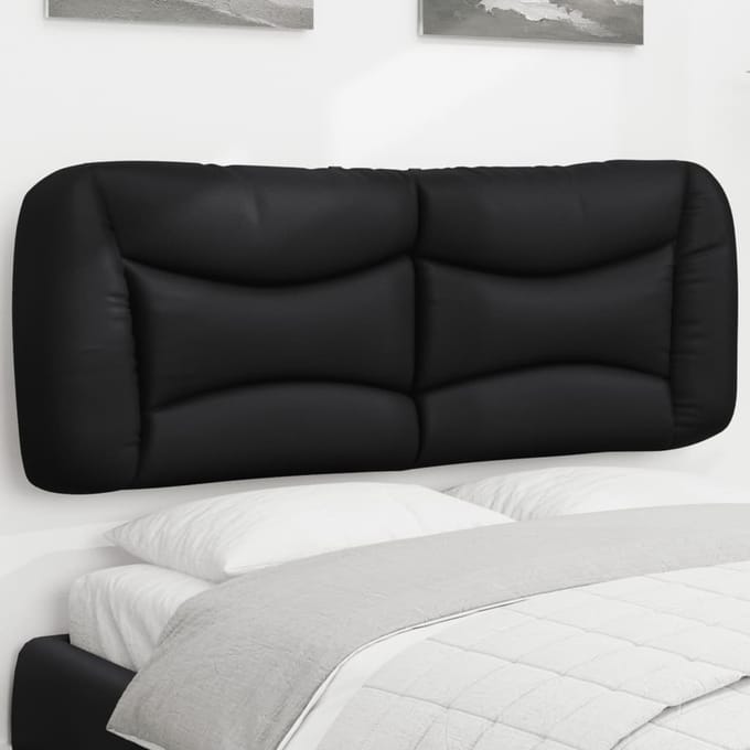 vidaXL - Hoofdbordkussen - "Hvar" - 120 - cm - kunstleer - zwart