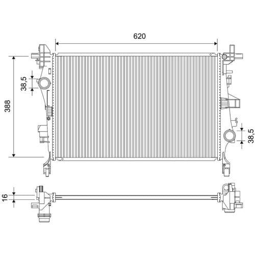 Motorradiateur  VALEO 701760