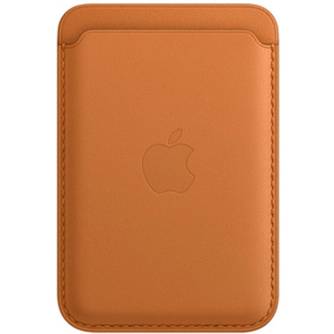 Apple Leather Wallet MagSafe (Apple Wallet 2nd generation) - Met ingebouwde AirTag functie - Golden Brown