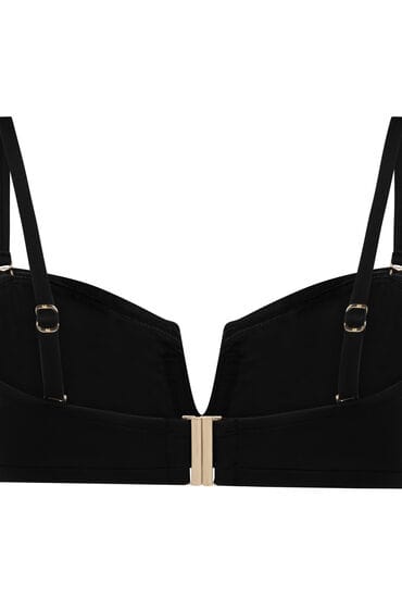 Hunkemöller Neopreen bandeau-bikinitop Zwart