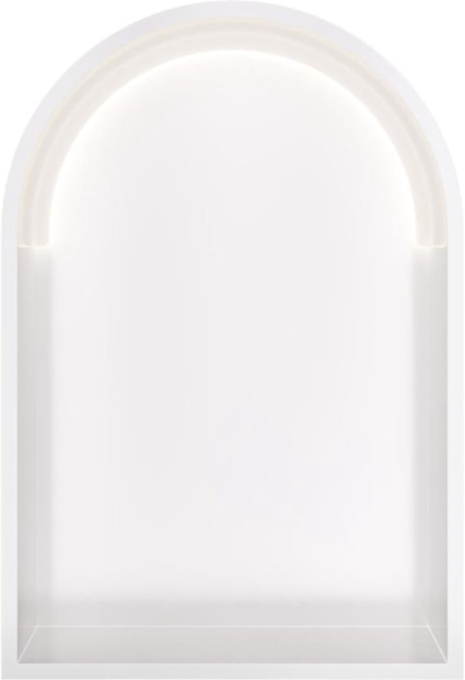 Hotbath &More Inbouwnis Toogmodel - 452 x 30 x 10 cm - met LED-verlichting - Mat Wit